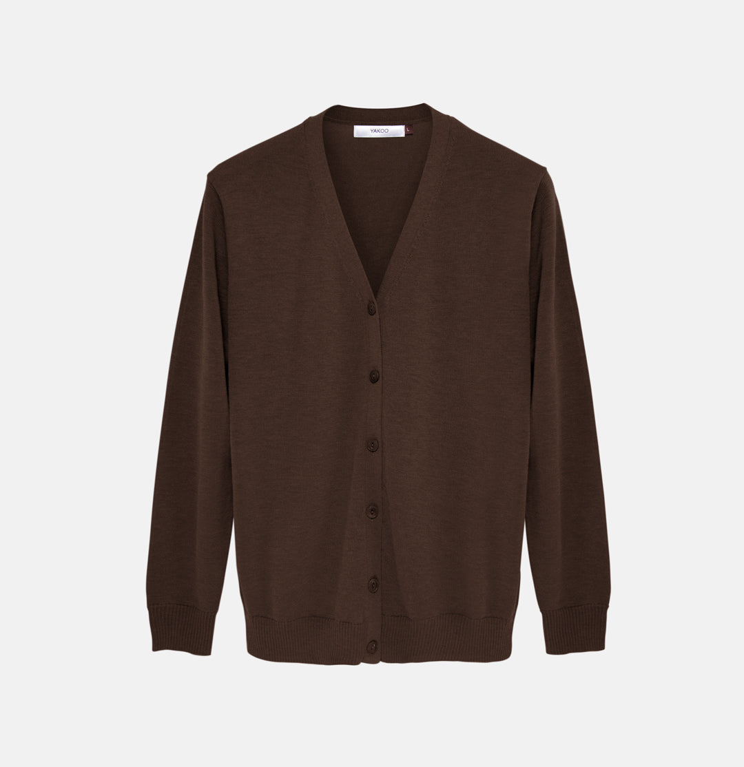 Gents sweater Brown buttoned